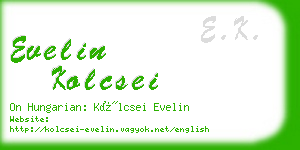 evelin kolcsei business card